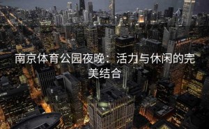 南京体育公园夜晚：活力与休闲的完美结合