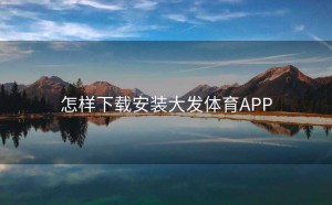 怎样下载安装大发体育APP