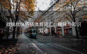 欲擒故纵巧猜体育词汇：趣味与知识双收