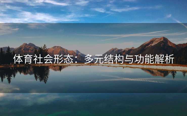 体育社会形态：多元结构与功能解析