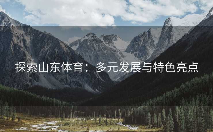 探索山东体育：多元发展与特色亮点