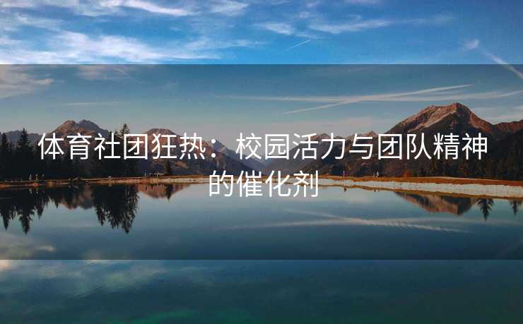 体育社团狂热：校园活力与团队精神的催化剂