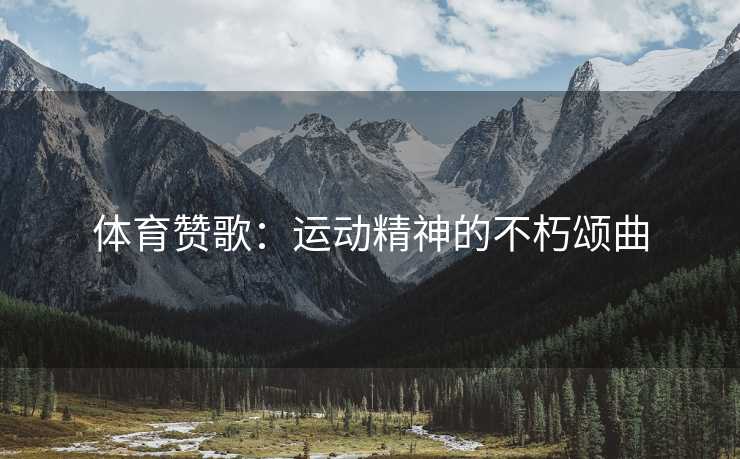体育赞歌：运动精神的不朽颂曲
