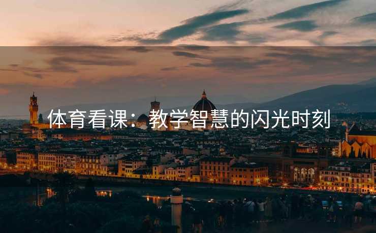 体育看课：教学智慧的闪光时刻