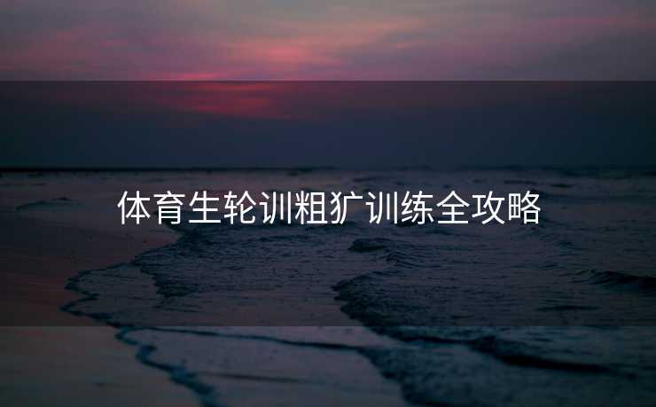 体育生轮训粗犷训练全攻略