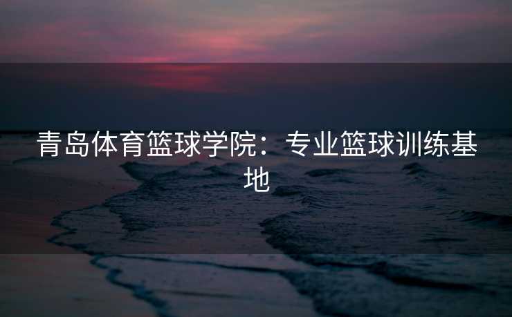 青岛体育篮球学院：专业篮球训练基地