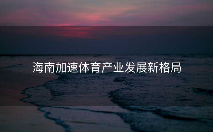 海南加速体育产业发展新格局