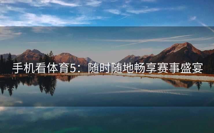 手机看体育5：随时随地畅享赛事盛宴