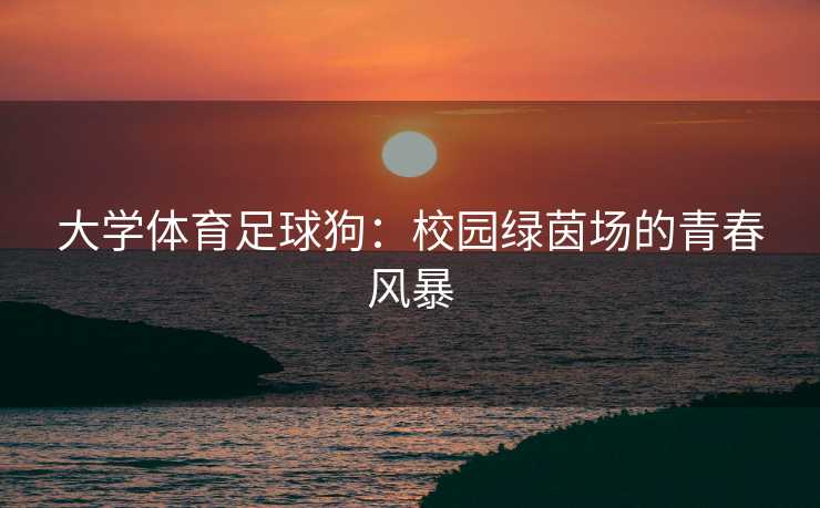 大学体育足球狗：校园绿茵场的青春风暴