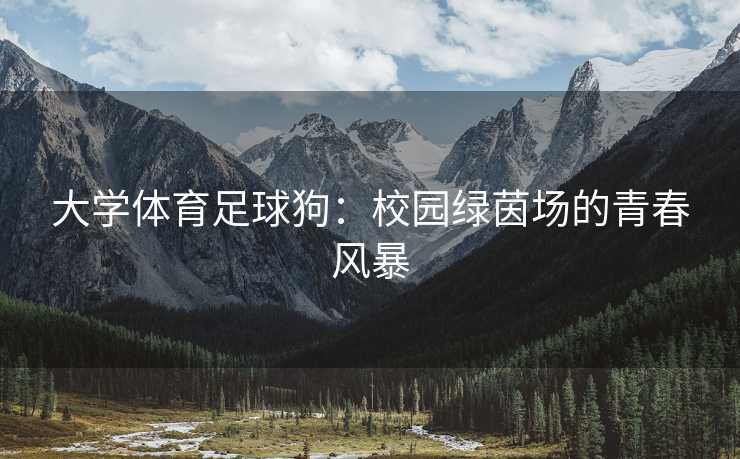 大学体育足球狗：校园绿茵场的青春风暴