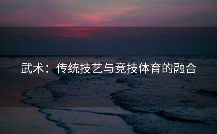武术：传统技艺与竞技体育的融合
