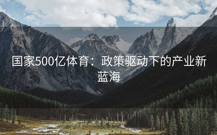 国家500亿体育：政策驱动下的产业新蓝海