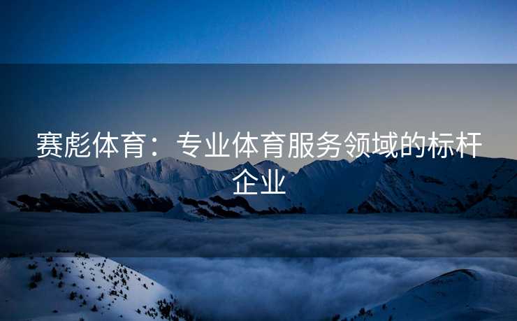 赛彪体育：专业体育服务领域的标杆企业