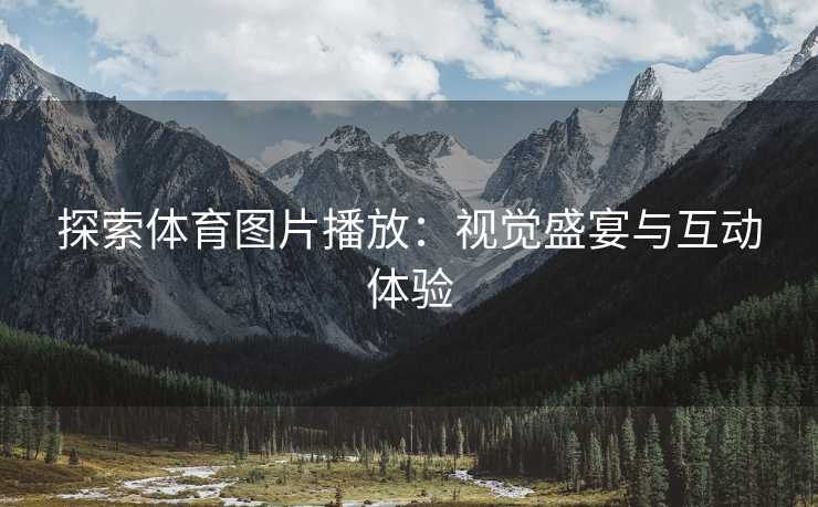 探索体育图片播放：视觉盛宴与互动体验
