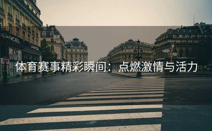 体育赛事精彩瞬间：点燃激情与活力