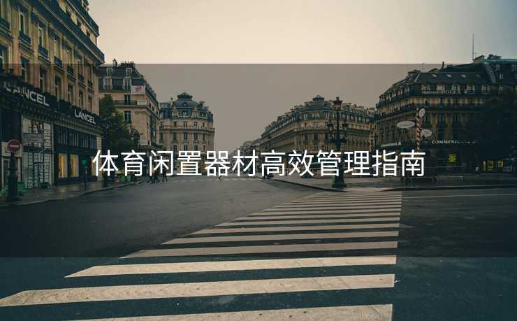 体育闲置器材高效管理指南