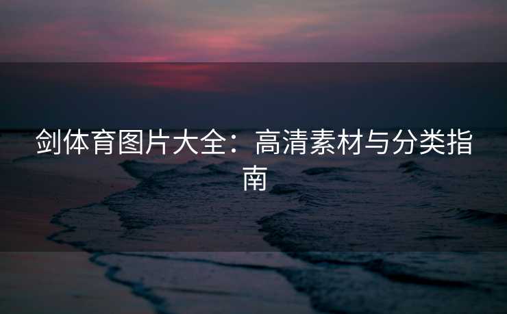 剑体育图片大全：高清素材与分类指南