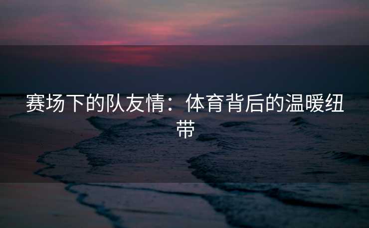 赛场下的队友情：体育背后的温暖纽带