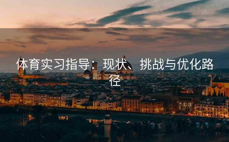 体育实习指导：现状、挑战与优化路径