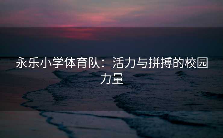 永乐小学体育队：活力与拼搏的校园力量