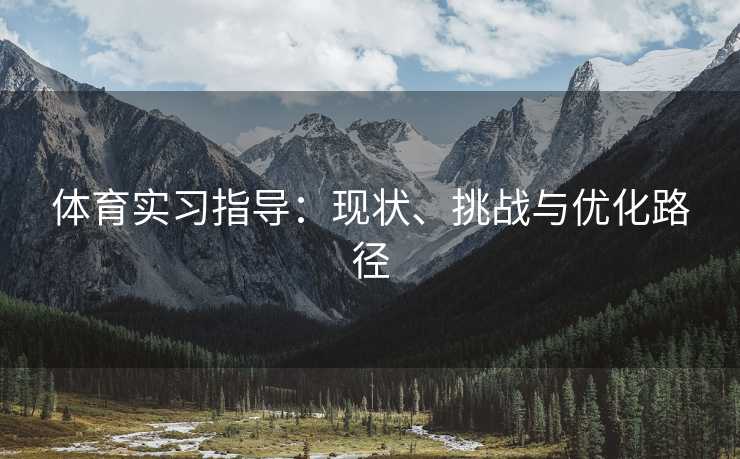 体育实习指导：现状、挑战与优化路径
