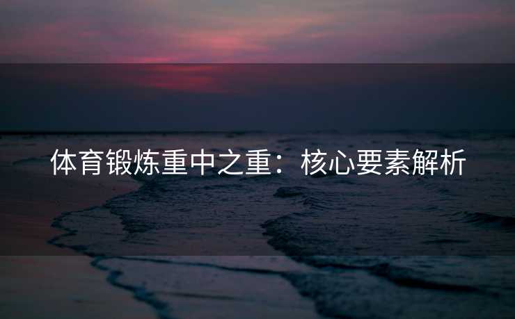 体育锻炼重中之重：核心要素解析