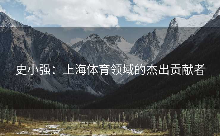 史小强：上海体育领域的杰出贡献者