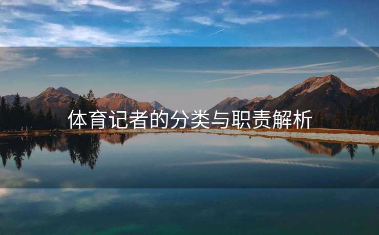 体育记者的分类与职责解析