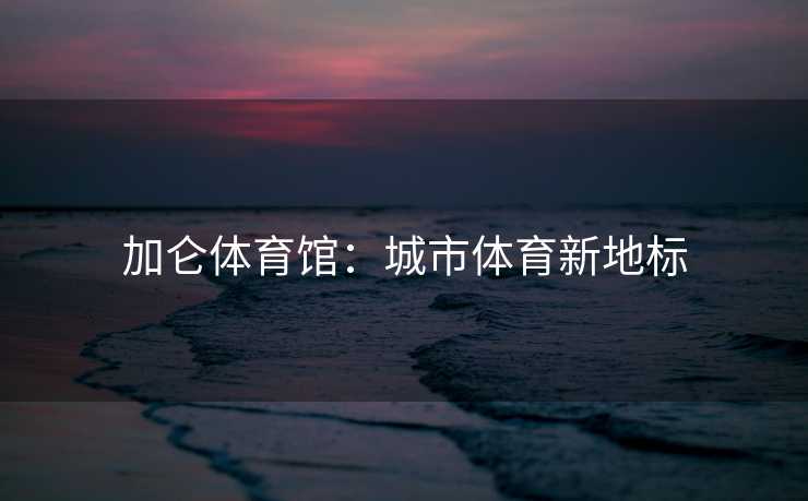 加仑体育馆：城市体育新地标