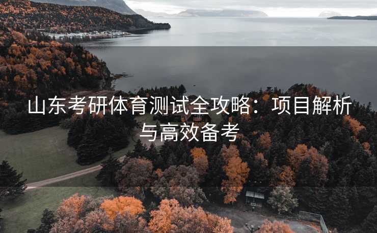 山东考研体育测试全攻略：项目解析与高效备考