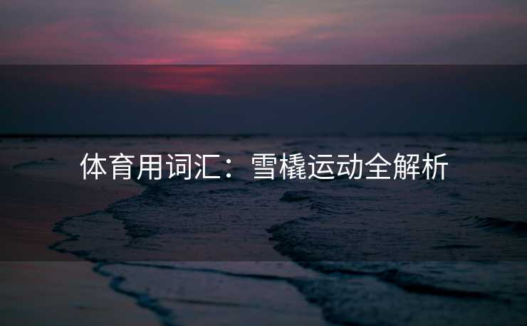体育用词汇:雪橇运动全解析 体育用词汇:雪橇运动全解析