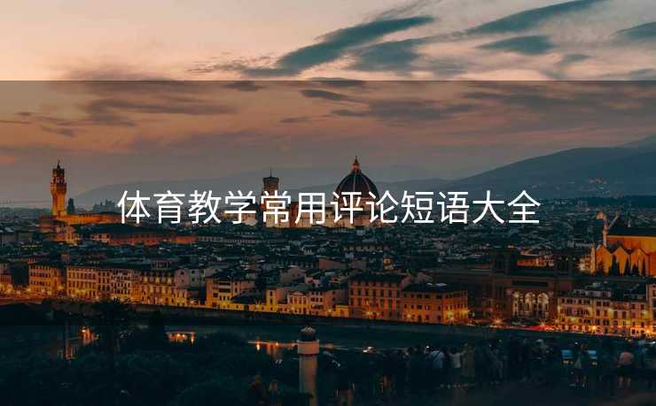 体育教学常用评论短语大全