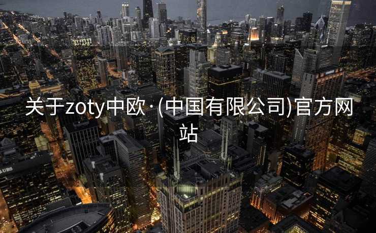 关于zoty中欧·(中国有限公司)官方网站